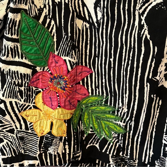 Vintage 90's UNITS embroidered jacket LARGE floral - Picture 9 of 10